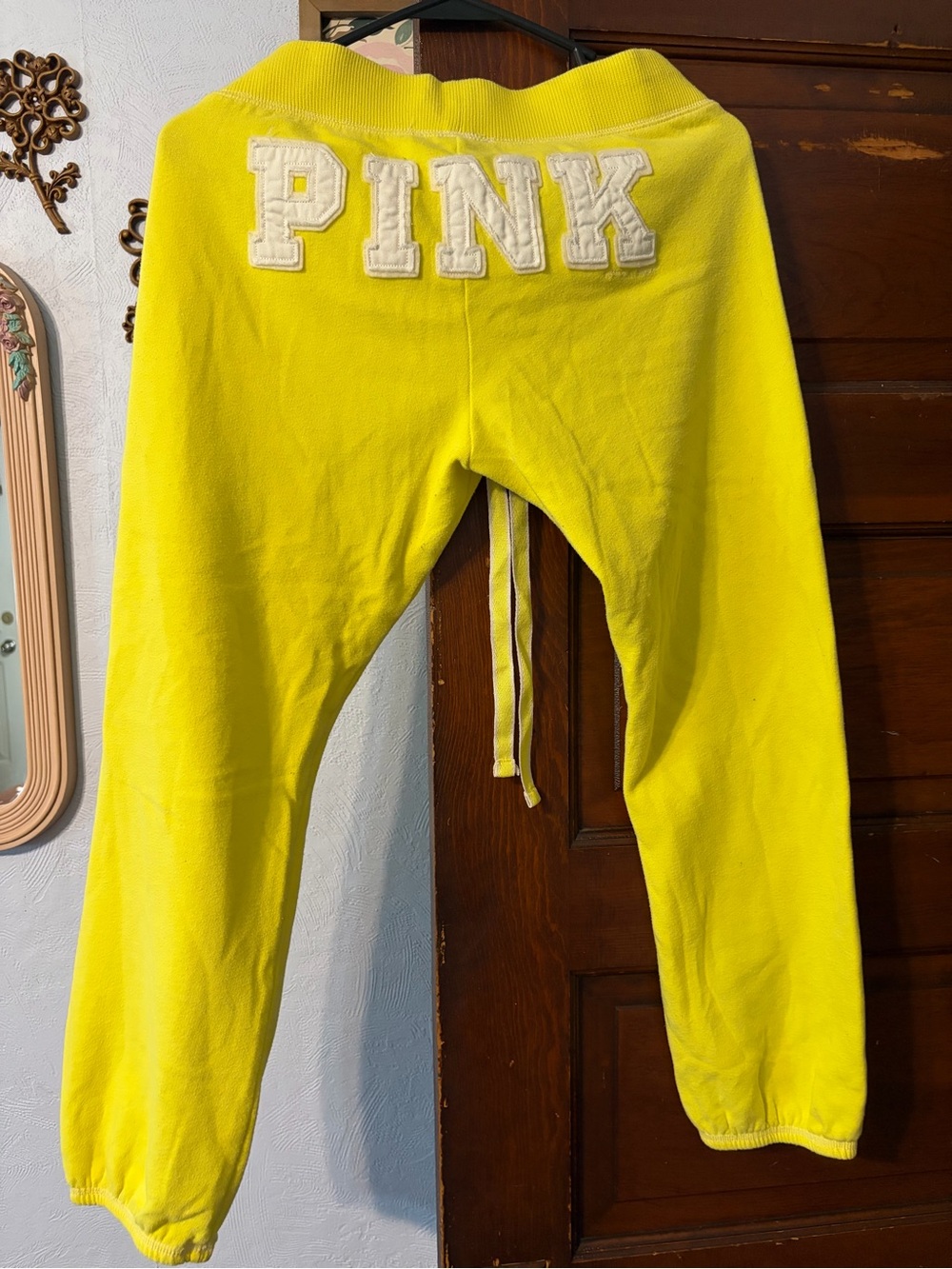 Vintage y2k Yellow capris  by PINK Victoria's Secret